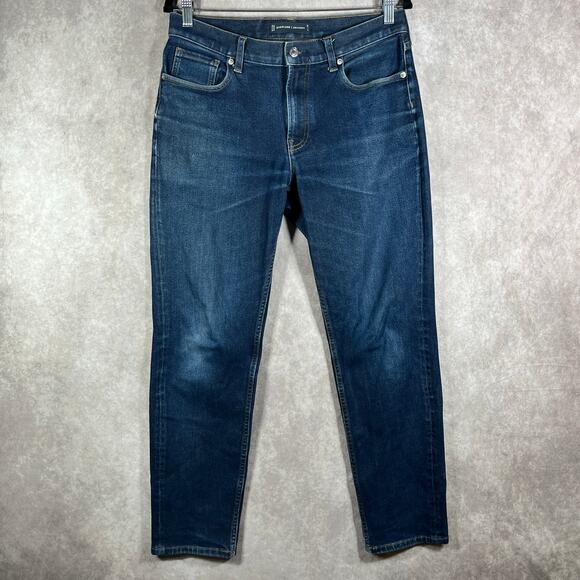 Everlane Uniform The Athletic Jeans Mens Size 31X30 Blue Dark Wash Denim Tapered - Picture 1 of 9